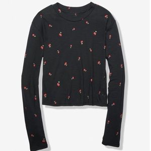 VS PINK Long Sleeve Cherry Top